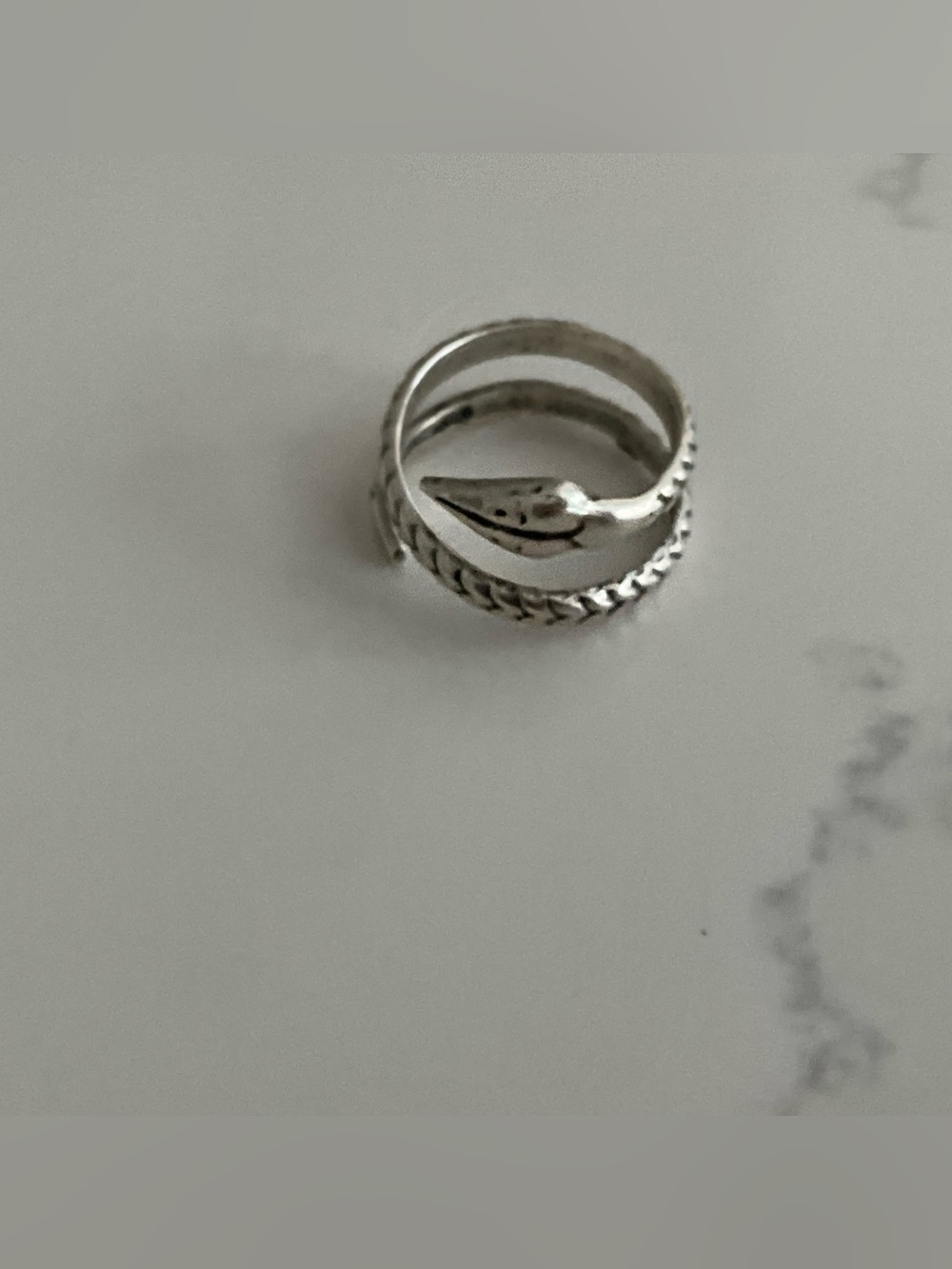 Vintage Mexican Silver snack coil ring, beautiful, adjustable, about 7.5 size